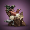 Baby Dragon Hatchlings — Lighter Purple Background