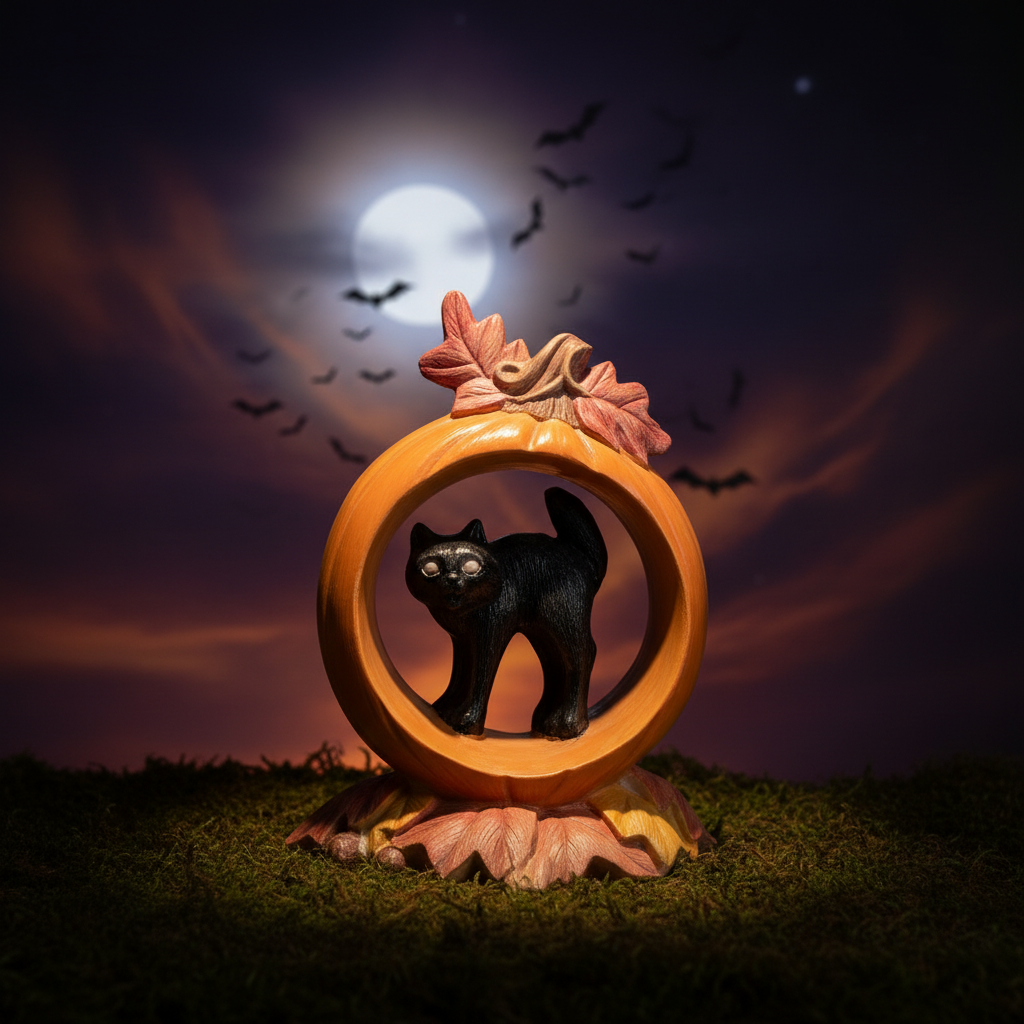 Halloween Black Cat — Spooky Background
