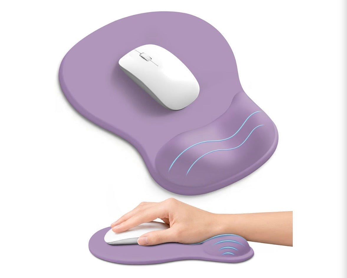 Ergonomic Mouse Pad with Wrist Rest, Gel Wrist Support, Purple