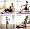 FateFan Multifunction Tension Rope, 6-Tube Elastic Yoga Pedal Puller Resistance Band, Natural Latex Tension Rope Fitness Equipment